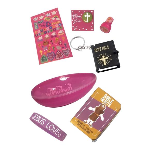 Christian Easter Egg Gift for Kids | Bible Toy, Stickers, Keychain & More - Picture 2 of 5